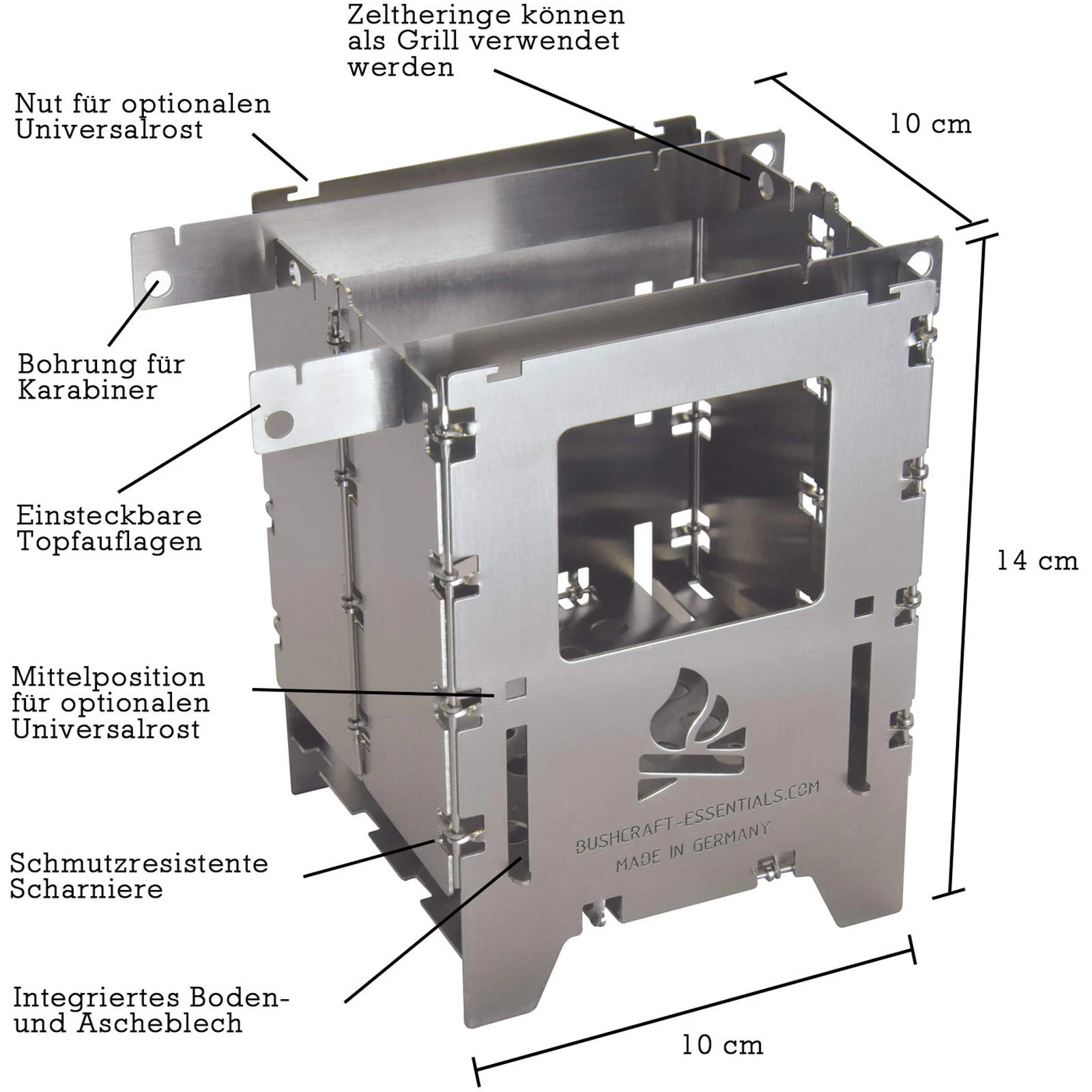 Bushcraft Essentials Bushbox LF Titanium - Hobo-Kocher 6 Bushcraft Essentials Bushbox LF Titanium - Hobo-Kocher – Bild 6