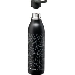 Aladdin CityLoop Thermavac 600 Ml - Thermo-Trinkflasche -Camping-ausrüstung Verkaufsgeschäft aladdin cityloop thermavac 600 ml thermo trinkflasche lava schwarz print ala 10 10870 008 56