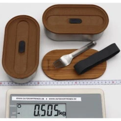 Black+blum Stainless Steel Bento Box - Proviantdose -Camping-ausrüstung Verkaufsgeschäft black blum stainless steel bento box proviantdose bbl bam bt l016 5