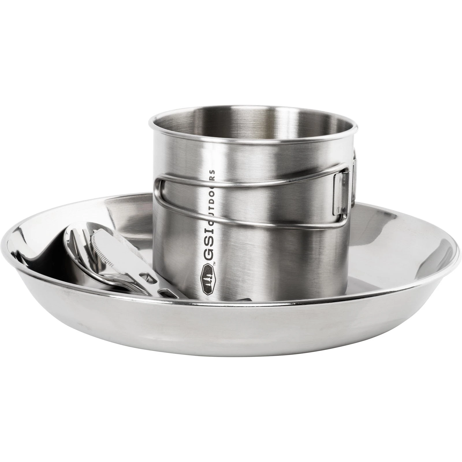 GSI Glacier Stainless Steel 1 Person Set - Geschirrset 2 GSI Glacier Stainless Steel 1 Person Set - Geschirrset – Bild 2