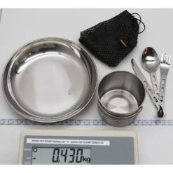 GSI Glacier Stainless Steel 1 Person Set - Geschirrset 7 GSI Glacier Stainless Steel 1 Person Set - Geschirrset -Camping-ausrüstung Verkaufsgeschäft gsi glacier stainless steel 1 person set geschirrset 61381 3