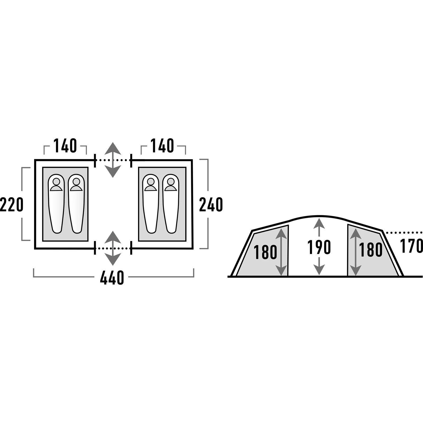 HIGH PEAK Goose 4 LW - Familienzelt 2 HIGH PEAK Goose 4 LW - Familienzelt – Bild 2