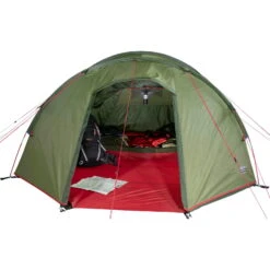 HIGH PEAK Goshawk 4 - Vier-Personen-Tunnel-Zelt -Camping-ausrüstung Verkaufsgeschäft high peak goshawk 4 vier personen tunnel zelt pesto red hip 10307 10