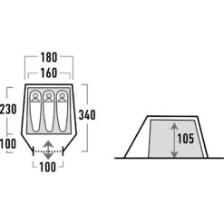 HIGH PEAK Kite 3 LW - Tunnel-Zelt -Camping-ausrüstung Verkaufsgeschäft high peak kite 3 tunnel zelt pesto red hip 10344 2