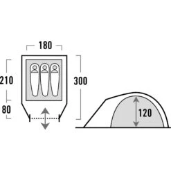 HIGH PEAK Nevada 3.0 - Kuppelzelt -Camping-ausrüstung Verkaufsgeschäft high peak nevada 3 0 kuppelzelt grey hip 10203 2