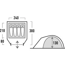 HIGH PEAK Nevada 4.0 - Kuppelzelt -Camping-ausrüstung Verkaufsgeschäft high peak nevada 4 0 kuppelzelt grey hip 10204 2