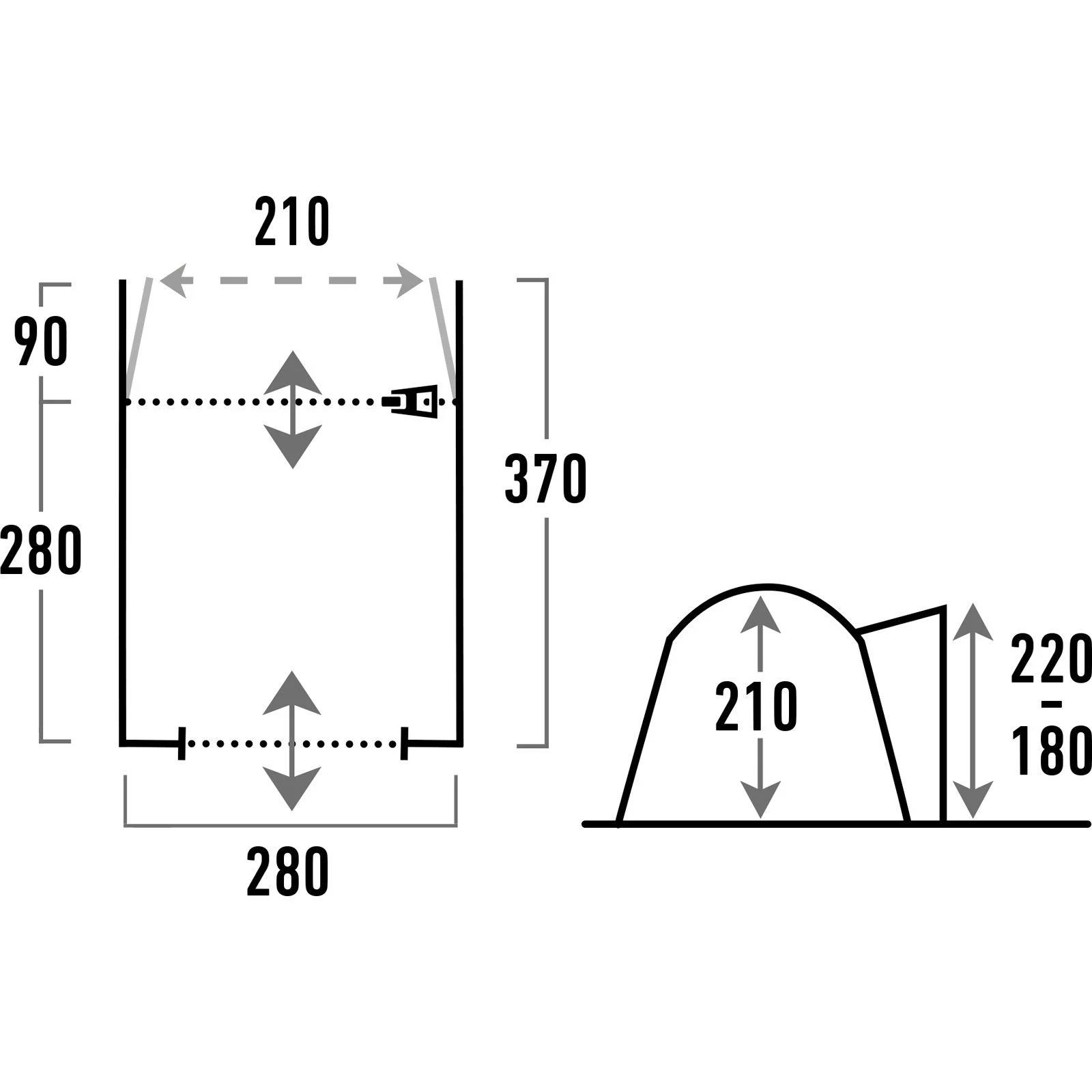 HIGH PEAK Trentino 2.0 - Busvorzelt 2 HIGH PEAK Trentino 2.0 - Busvorzelt – Bild 2