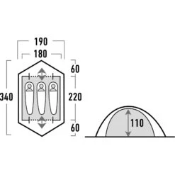 HIGH PEAK Woodpeckers 3 LW - Kuppelzelt -Camping-ausrüstung Verkaufsgeschäft high peak woodpeckers 3 lw kuppelzelt pesto red hip 10195 2