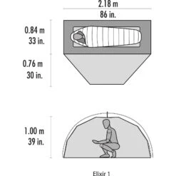 MSR Elixir 1 - Ein-Personen-Zelt -Camping-ausrüstung Verkaufsgeschäft msr elixir 1 ein personen zelt cd 10330 6