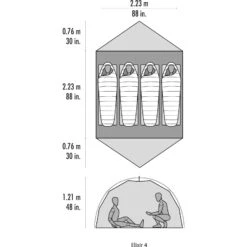 MSR Elixir 4 - Vier-Personen-Zelt -Camping-ausrüstung Verkaufsgeschäft msr elixir 4 vier personen zelt cd 10333 4
