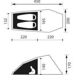 NOMAD Bedouin 2 LW - Tunnelzelt -Camping-ausrüstung Verkaufsgeschäft nomad bedouin 2 lw tunnelzelt sw26814 2