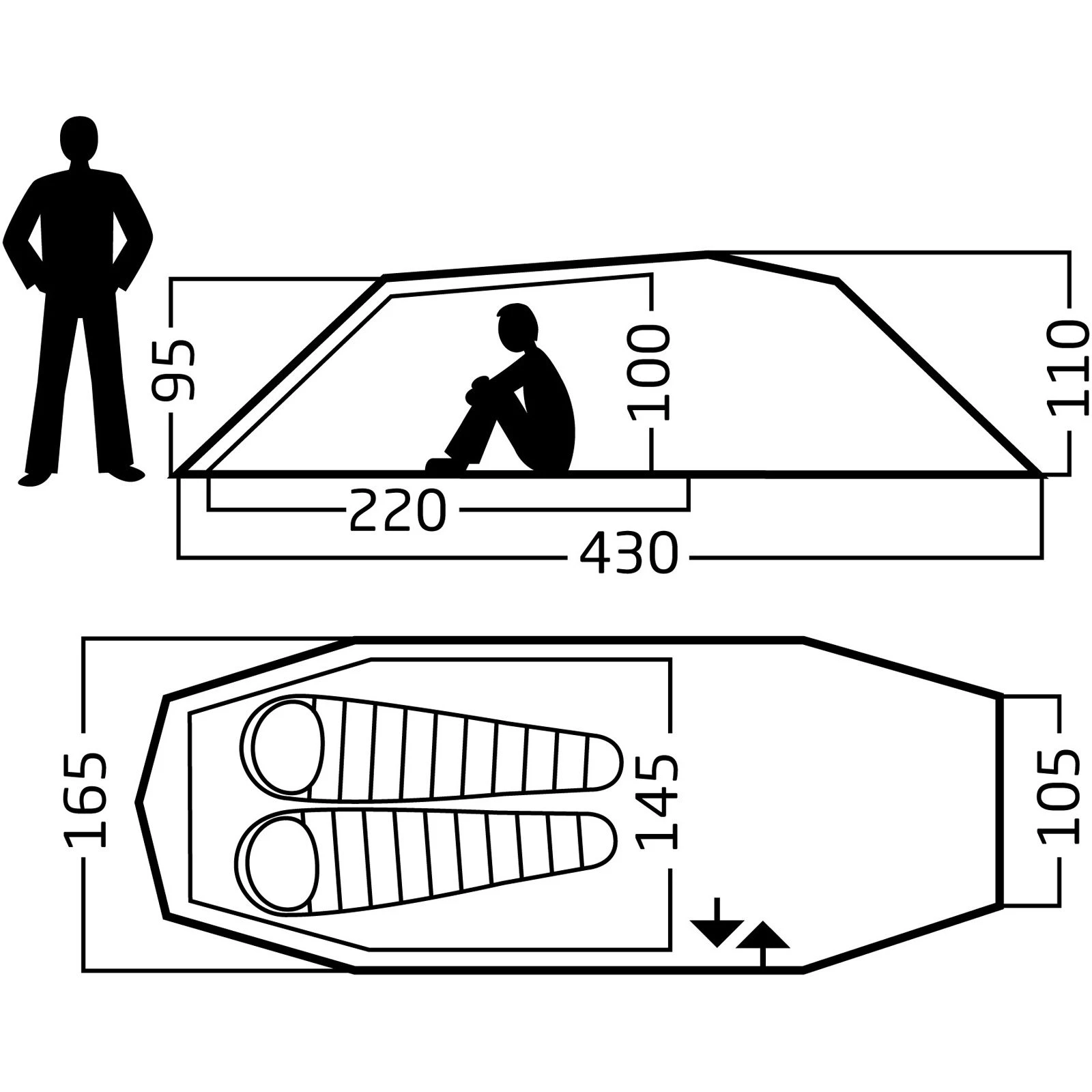 Nordisk Oppland 2 SI - Zwei-Personen-Tunnelzelt 3 Nordisk Oppland 2 SI - Zwei-Personen-Tunnelzelt – Bild 3