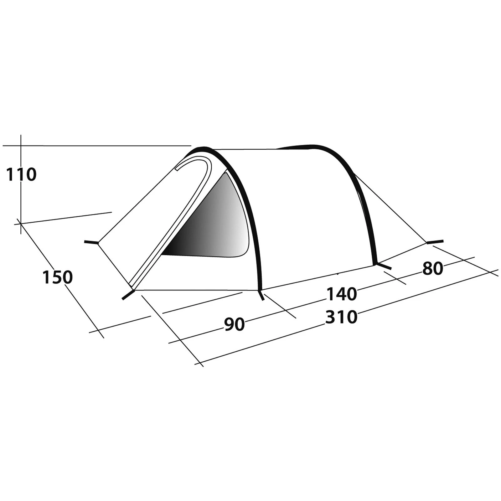 Outwell Earth 2 - Zwei-Personen-Tunnel-Zelt 2 Outwell Earth 2 - Zwei-Personen-Tunnel-Zelt – Bild 2