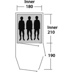 Outwell Earth 3 - Drei-Personen-Tunnel-Zelt -Camping-ausrüstung Verkaufsgeschäft outwell earth 3 drei personen tunnel zelt green grey rl 150171 2