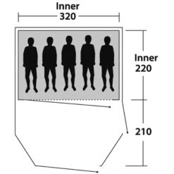 Outwell Earth 5 - Fünf-Personen-Tunnel-Zelt 12 Outwell Earth 5 - Fünf-Personen-Tunnel-Zelt -Camping-ausrüstung Verkaufsgeschäft outwell earth 5 fuenf personen tunnel zelt green grey rl 150173 1
