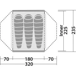 Robens Lodge 3 - Drei-Personen-Kuppelzelt -Camping-ausrüstung Verkaufsgeschäft robens lodge 3 drei personen kuppelzelt green rl 152008 3