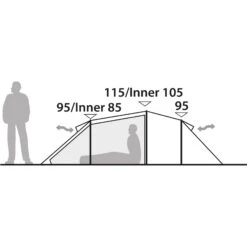 Robens Nordic Lynx 3 - Drei-Personen-Tunnelzelt -Camping-ausrüstung Verkaufsgeschäft robens nordic lynx 3 drei personen tunnelzelt green rl 152178 15