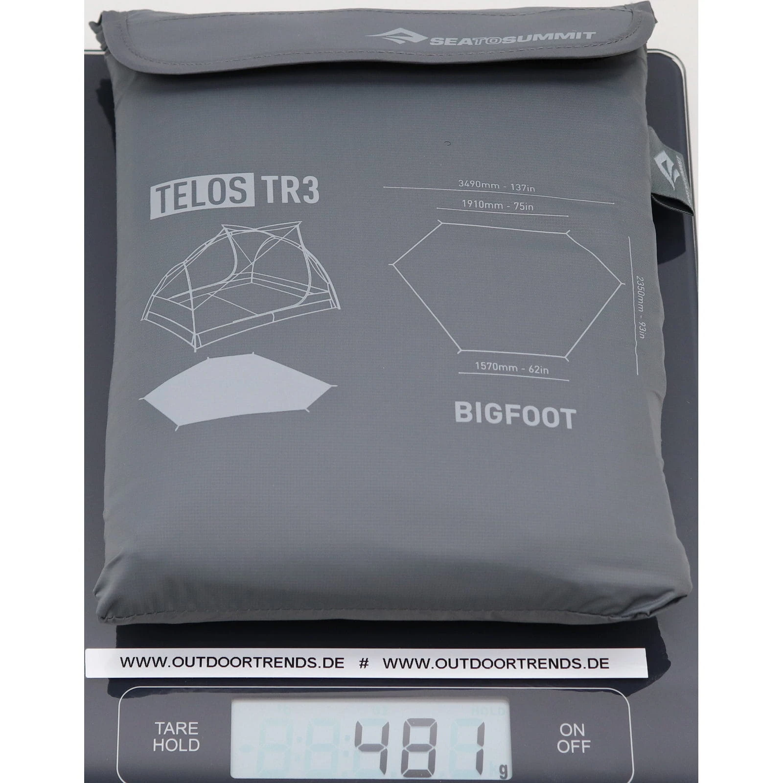 Sea To Summit Bigfoot Footprint Telos TR3 + Telos TR3 Plus - Zeltunterlage 2 Sea To Summit Bigfoot Footprint Telos TR3 + Telos TR3 Plus - Zeltunterlage – Bild 2