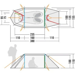 Tatonka Arctis 2.235 PU - Zwei-Personen-Zelt -Camping-ausrüstung Verkaufsgeschäft tatonka arctis 2 235 pu zwei personen zelt tat 2451 208 5