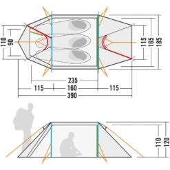 Tatonka Arctis 3.235 PU - Drei-Personen-Zelt -Camping-ausrüstung Verkaufsgeschäft tatonka arctis 3 235 pu drei personen zelt tat 2453 208 6