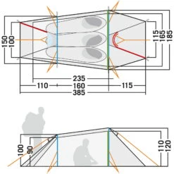 Tatonka Gargia 3 - Drei-Personen-Zelt -Camping-ausrüstung Verkaufsgeschäft tatonka gargia 3 drei personen zelt stone grey olive tat 2604 332 2