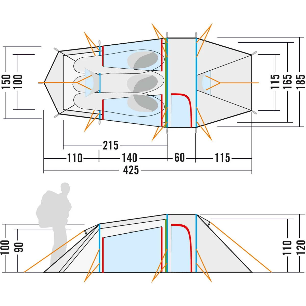 Tatonka Grönland 3 Vent - Tunnelzelt 3 Tatonka Grönland 3 Vent - Tunnelzelt – Bild 3
