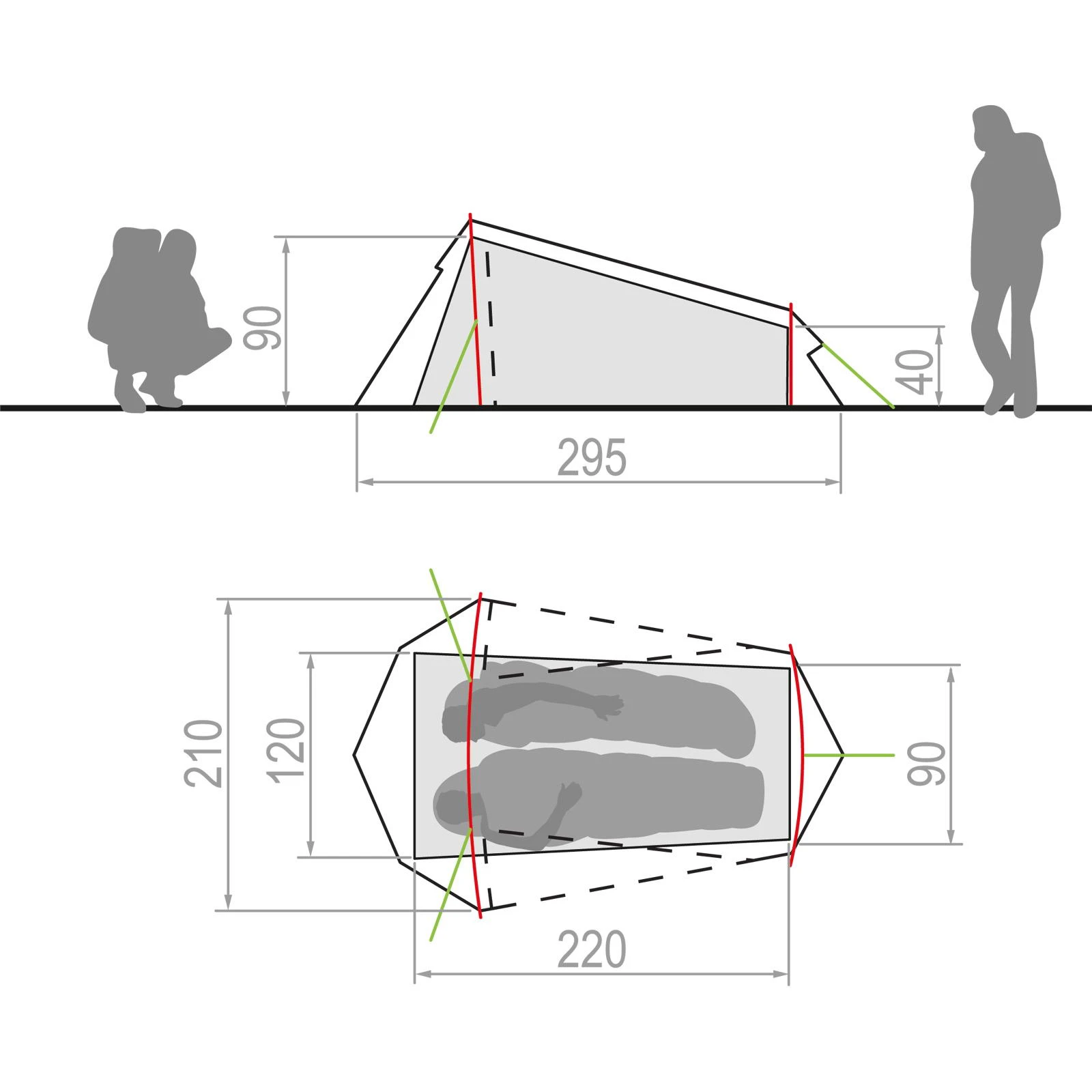 VAUDE Arco 1-2P - Tunnelzelt 4 VAUDE Arco 1-2P - Tunnelzelt – Bild 4