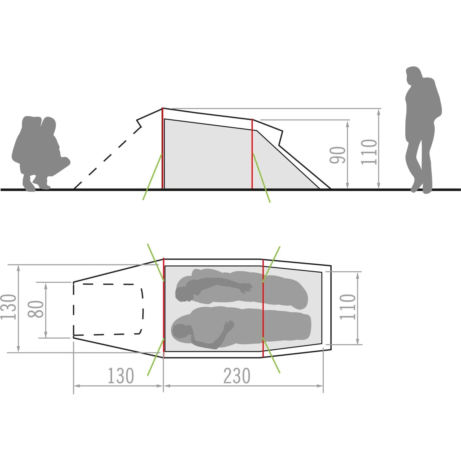 VAUDE Arco 2P - Zwei-Personen-Tunnelzelt 5 VAUDE Arco 2P - Zwei-Personen-Tunnelzelt – Bild 5
