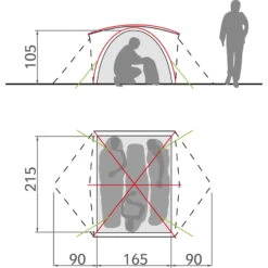 VAUDE Campo 3P - Drei-Personen-Zelt 8 VAUDE Campo 3P - Drei-Personen-Zelt -Camping-ausrüstung Verkaufsgeschäft vaude campo 3p drei personen zelt vau 14223 1700 6