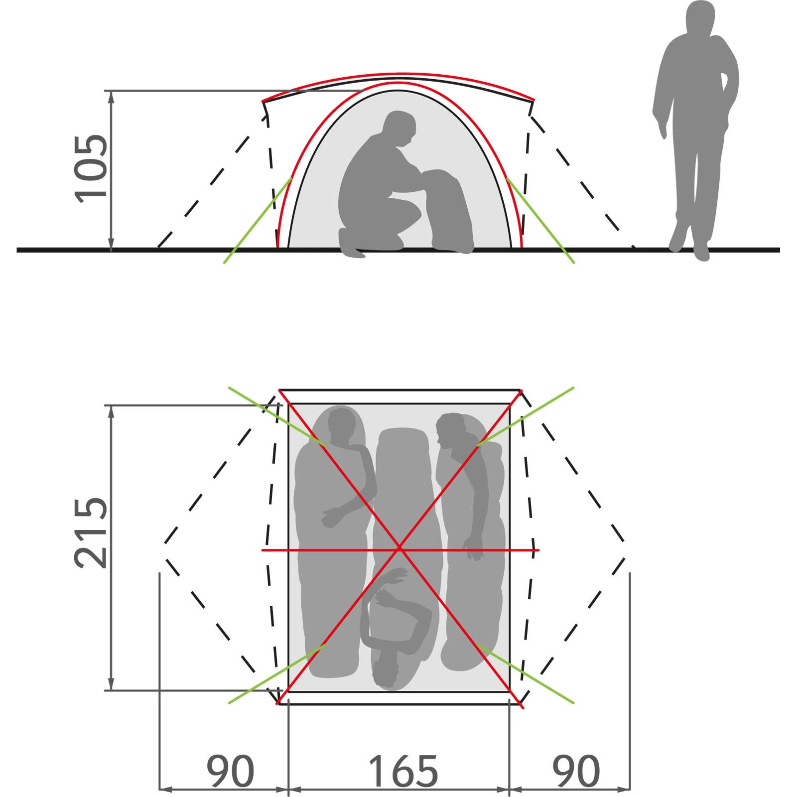 VAUDE Campo 3P - Drei-Personen-Zelt 4 VAUDE Campo 3P - Drei-Personen-Zelt – Bild 4