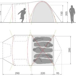 VAUDE Campo Casa XT 5P - Fünf-Personen-Zelt -Camping-ausrüstung Verkaufsgeschäft vaude campo casa xt 5p fuenf personen zelt vau 14229 1700 7