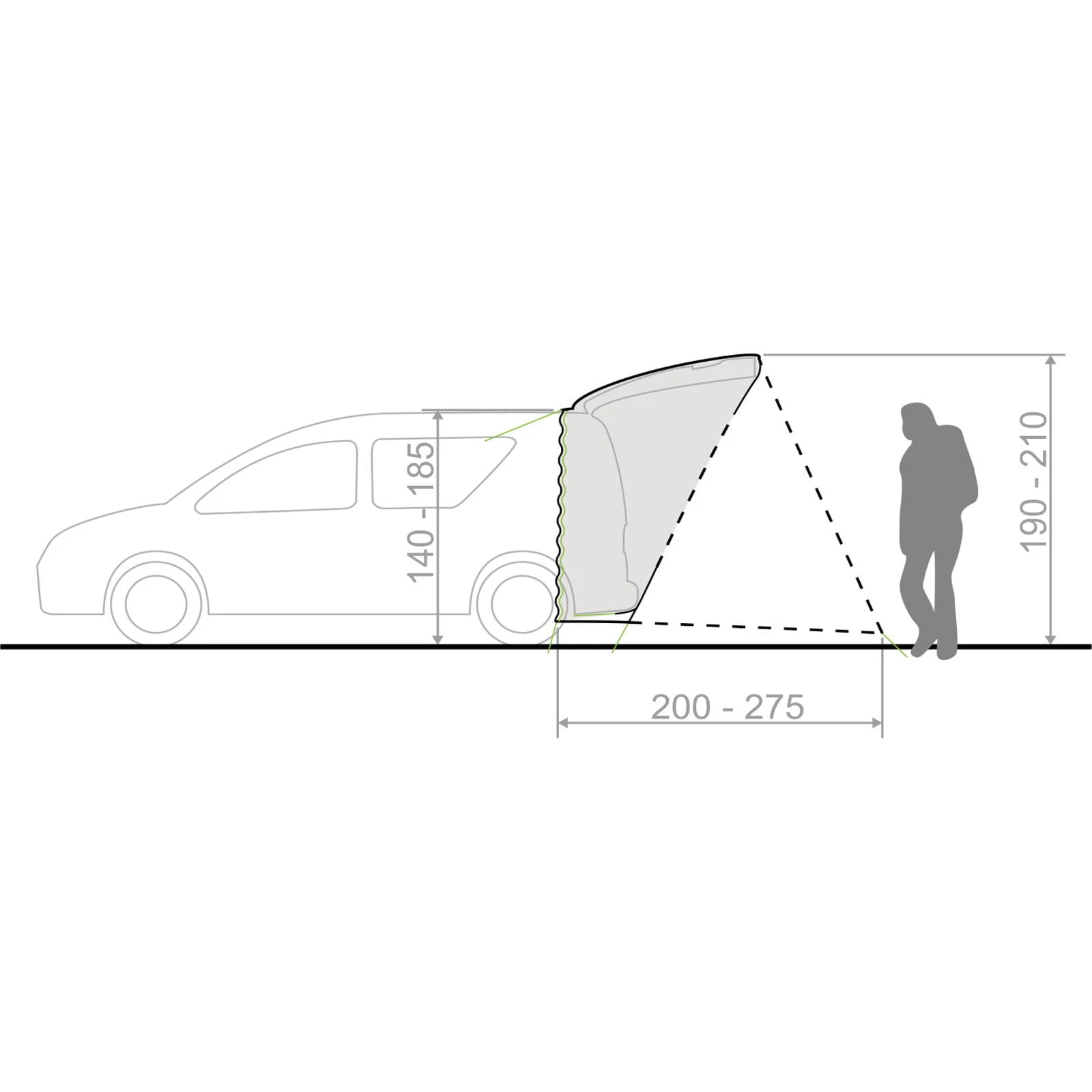 VAUDE Drive Trunk - Autovorzelt 4 VAUDE Drive Trunk - Autovorzelt – Bild 4