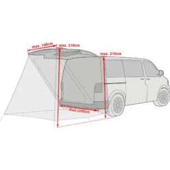 VAUDE Drive Van Trunk - Heckzelt -Camping-ausrüstung Verkaufsgeschäft vaude drive van trunk heckzelt linen vau 15473 7810 1