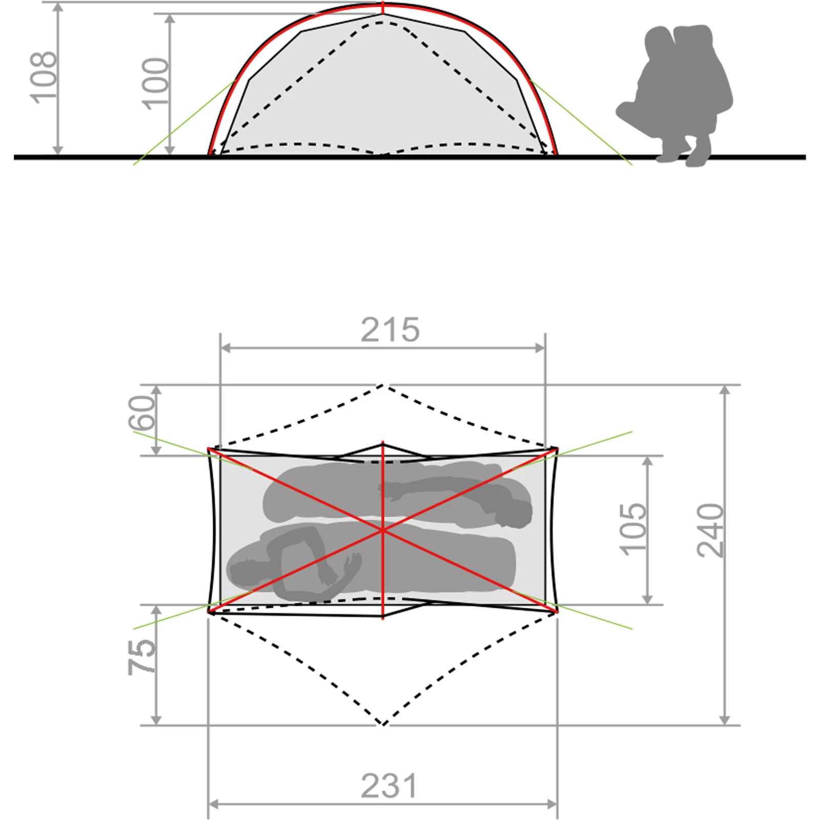 VAUDE Space Seamless 1-2P - Zelt 5 VAUDE Space Seamless 1-2P - Zelt – Bild 5