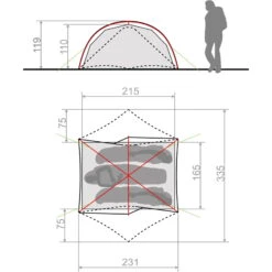 VAUDE Space Seamless 2-3P - Zelt -Camping-ausrüstung Verkaufsgeschäft vaude space seamless 2 3p zelt cress green vau 14424 1820 3