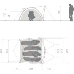 VAUDE Space XT 4P - Vier-Personen-Zelt -Camping-ausrüstung Verkaufsgeschäft vaude space xt 4p vier personen zelt avocado vau 15474 4510 2