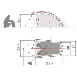 VAUDE Taurus 2P - Zwei-Personen-Zelt -Camping-ausrüstung Verkaufsgeschäft vaude taurus 2p zwei personen zelt 11498 4590 7
