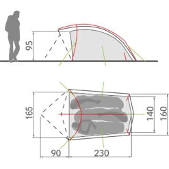 VAUDE Taurus 3P - Drei-Personen-Zelt 7 VAUDE Taurus 3P - Drei-Personen-Zelt -Camping-ausrüstung Verkaufsgeschäft vaude taurus 3p drei personen zelt 11499 4590 7