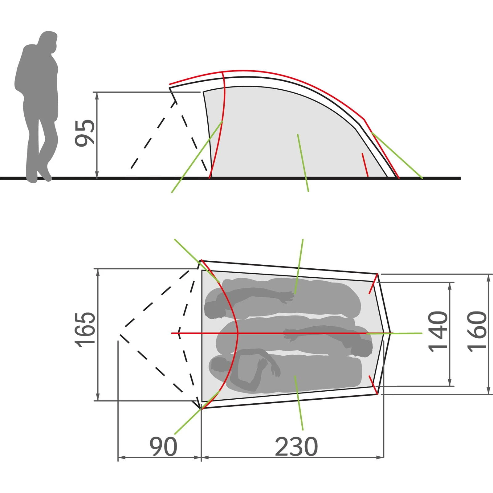 VAUDE Taurus 3P - Drei-Personen-Zelt 4 VAUDE Taurus 3P - Drei-Personen-Zelt – Bild 4