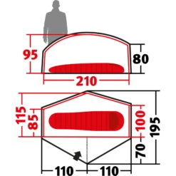 Wechsel Bella Zero-G Line - 1,5-Personen-Zelt -Camping-ausrüstung Verkaufsgeschäft wechsel bella zero g line 1 5 personen zelt green wec 231055 2