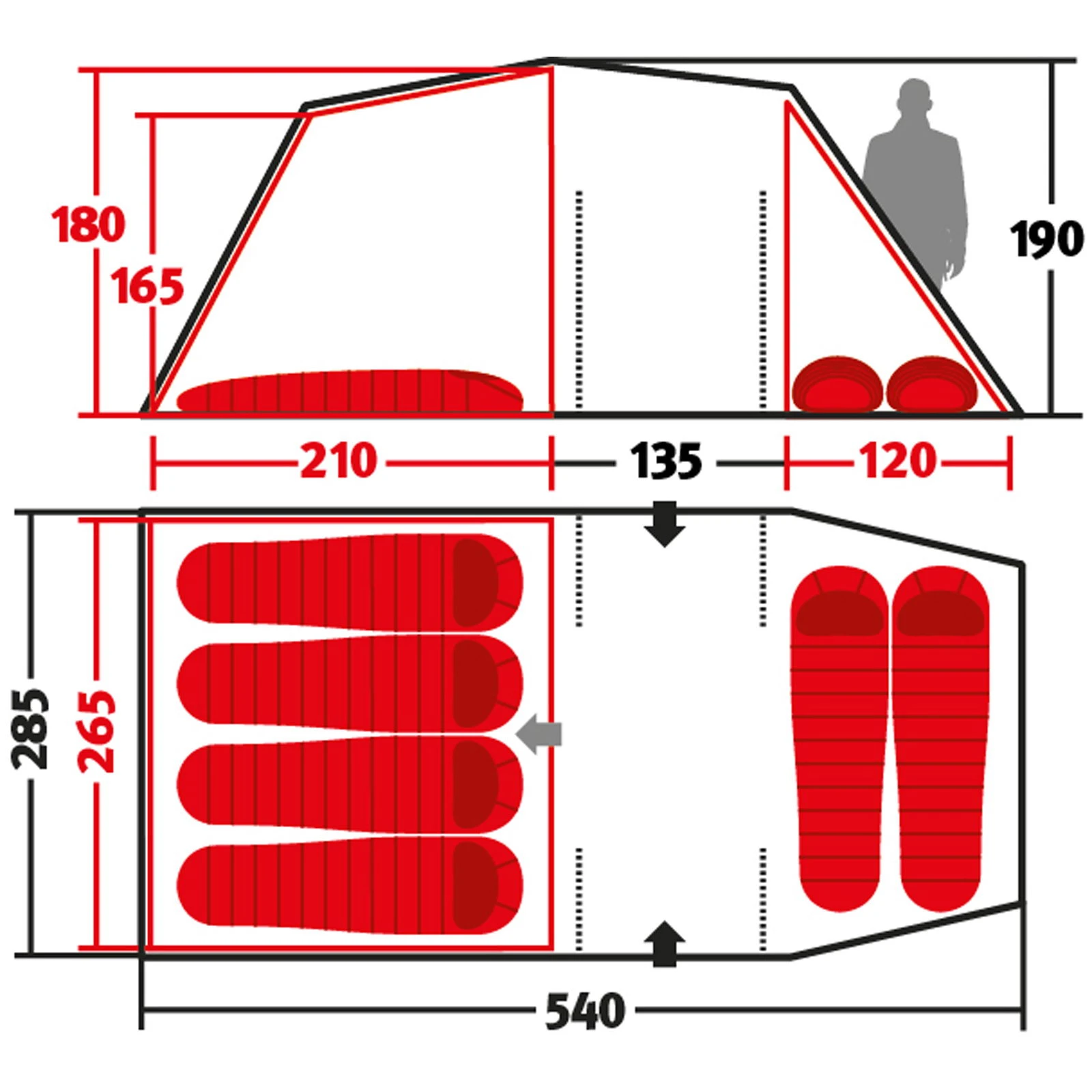 Wechsel Cirrus Travel Line - 6-Personen-Zelt 2 Wechsel Cirrus Travel Line - 6-Personen-Zelt – Bild 2